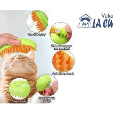 Cepillo - Peine - Vaporizador con Carga Usb. Quita pelos y suaviza en Gatos y Perros.