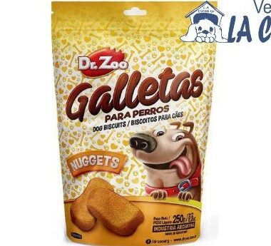DR. ZOO Galletas Nuggets - rellenas y bocaditos de 250 grs,