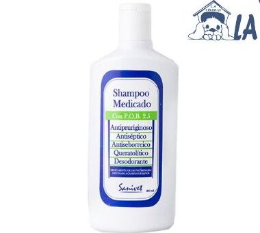 SHAMPOO POB Antiseborreico 200 ml. Para Felinos y Caninos.