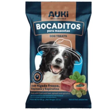 Auki Snacks Higado fresco, Espinaca y Espirulina