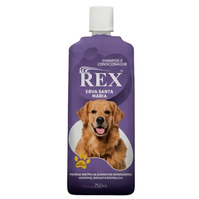 Rex shampoo erva santa maria 750 ml - MIVET clinica veterinaria